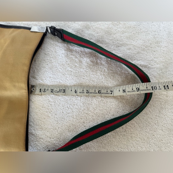 Gucci Vintage khaki brown canvas and leather trim web detail hobo. - Picture 15 of 15